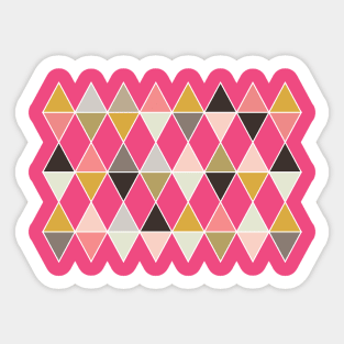 Modern Rose Gold  Geometric Triangles Sticker